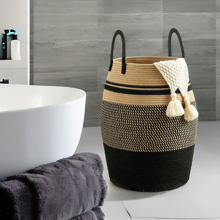 Latitude Run Panier Linge En Tissu Avec Poign Es Wayfair Canada